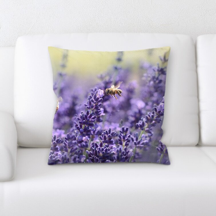 Lavender throw deals pillows